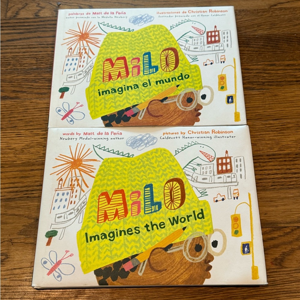 Milo Imagines the World by Matt de la Peña Bilingual Set